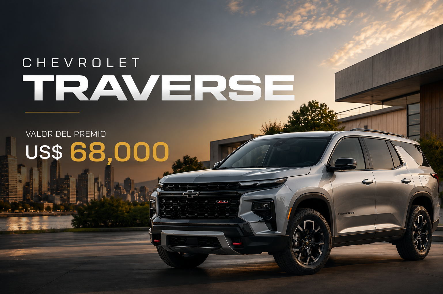Gana esta  Chevrolet Traverse Z71 + $3000 en Efectivo