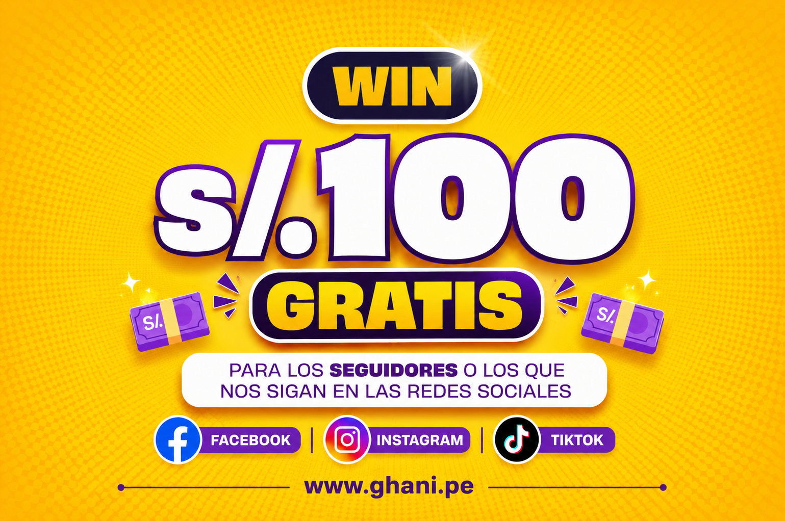 GANA S/.100 GRATIS